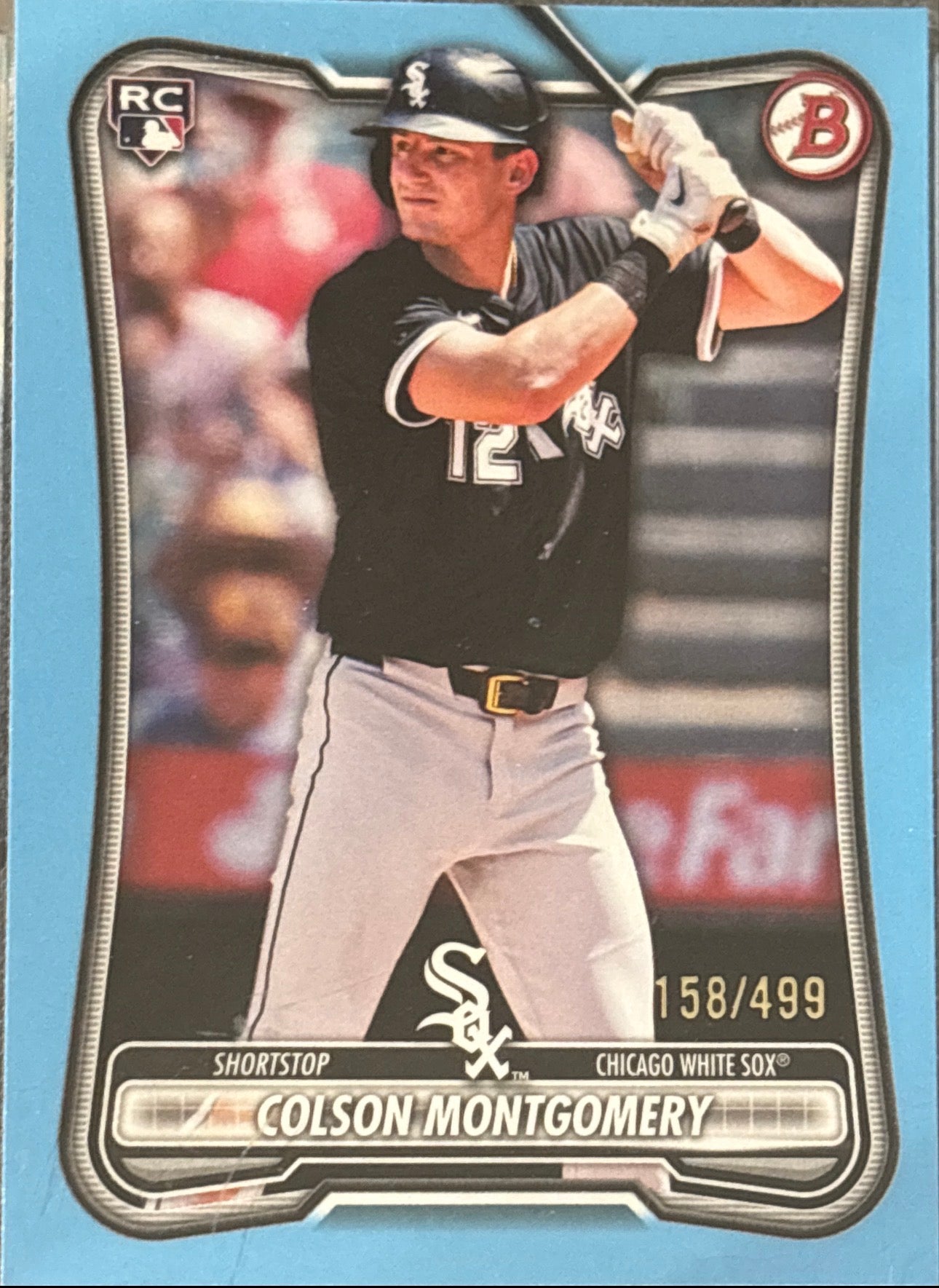2025 Bowman Colson Montgomery Rookie Card Blue Numbered